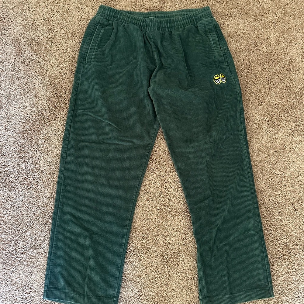 Krooked Green Corduroy Pants